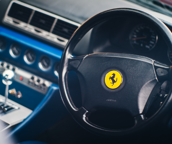 Stirring Wheel of a Ferrari